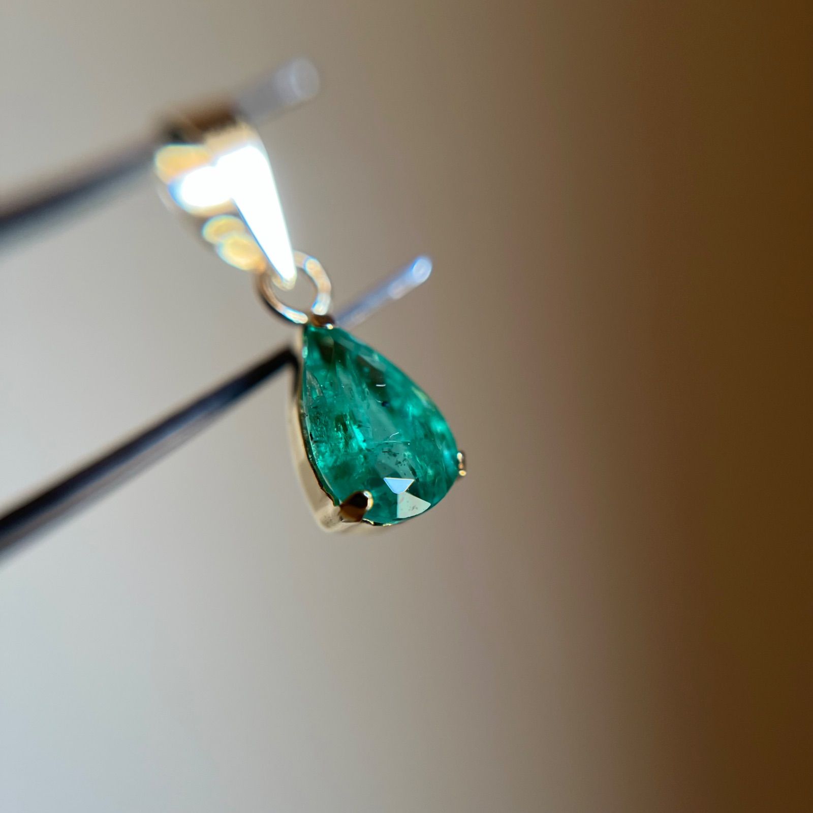 K18 エメラルド ダイヤモンド ペンダントトップ 18金 K18エメラルド