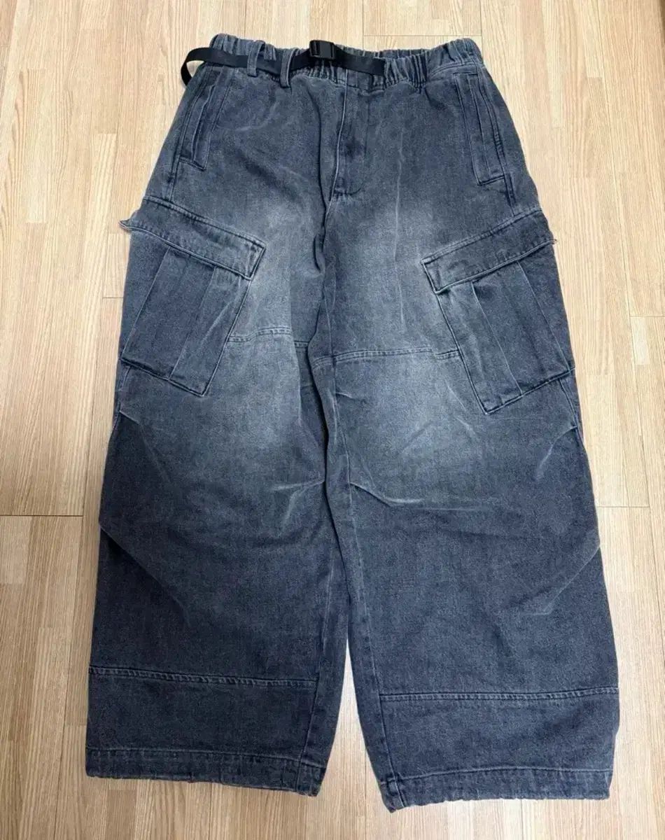 3 Hatchingroom ミルパンツ デニム アッシュ グレー