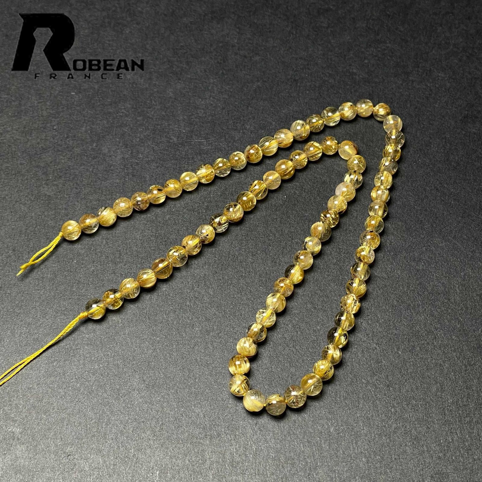 金運 開運 EU製 ☆ROBEAN・太陽花タイチンルチル☆黄金針水晶 一点限り