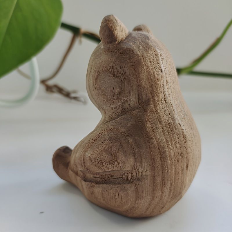 熊 くま 手彫り木製ベアオブジェ｜温もりあふれるハンドクラフト