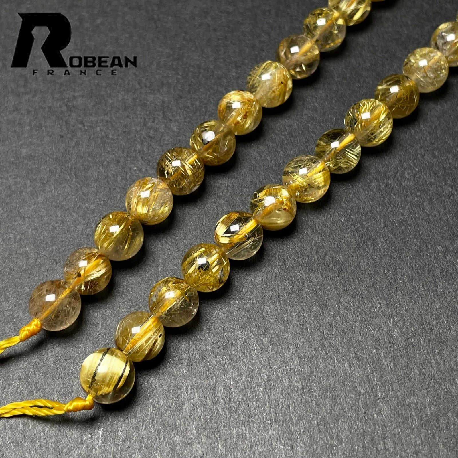 レア EU製 定価15万円☆ROBEAN・太陽花タイチンルチル☆黄金針水晶