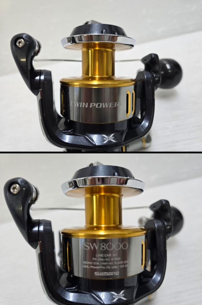  品 シマノ SHIMANO スピニングリール 15 ツインパワー SW 8000 〇YR 19580〇 フィッシンググローブ 釣り椅子 スピニングリール リール
