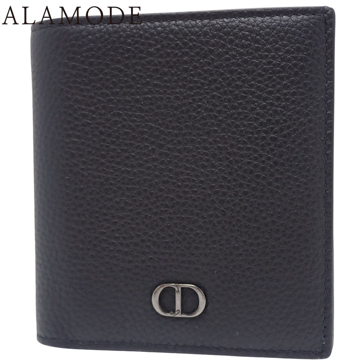 Christian Dior クリスチャン ディオール CD Icon バーティカル 2つ折りウォレット コンパクトウォレット 小物 二つ折り 財布 札入れ カーフ ブラック黒 _H 00 N アラモード