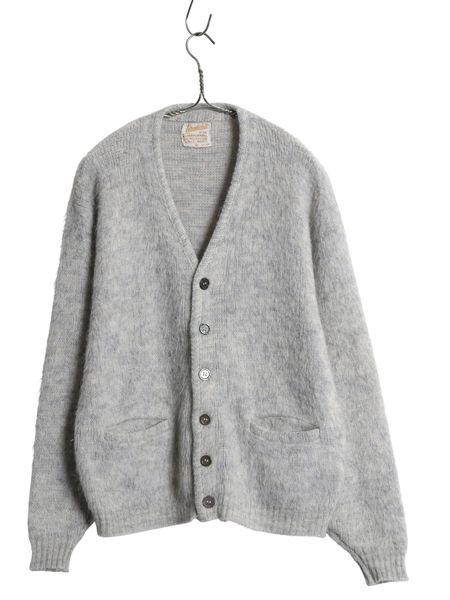 60s 70s USA製 ☆ Kandahar モヘア ニット カーディガン メンズ M