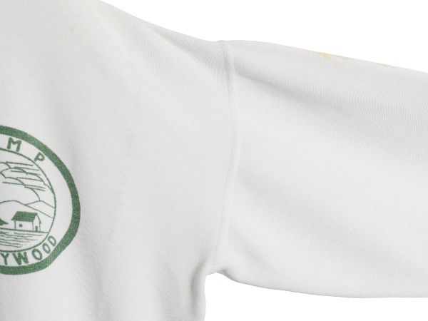 50s ☆ 前V 染込み プリント スウェット メンズ L レディース XL 程