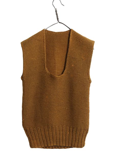 40 s アメリカン レッドクロス ウール ハンド ニット ベスト メンズ XS レディース 程 ヴィンテージ ミリタリー セーター 赤十字 大戦