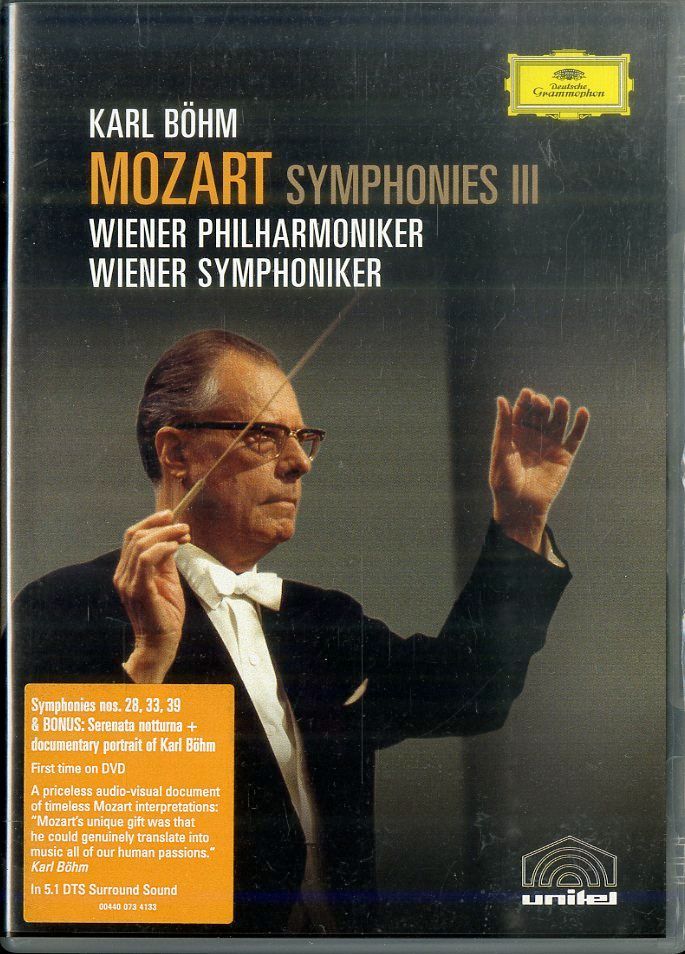 DVD1枚 / カール・ベーム(指揮) / KARL BOHM MOZART SYMPHONIES III