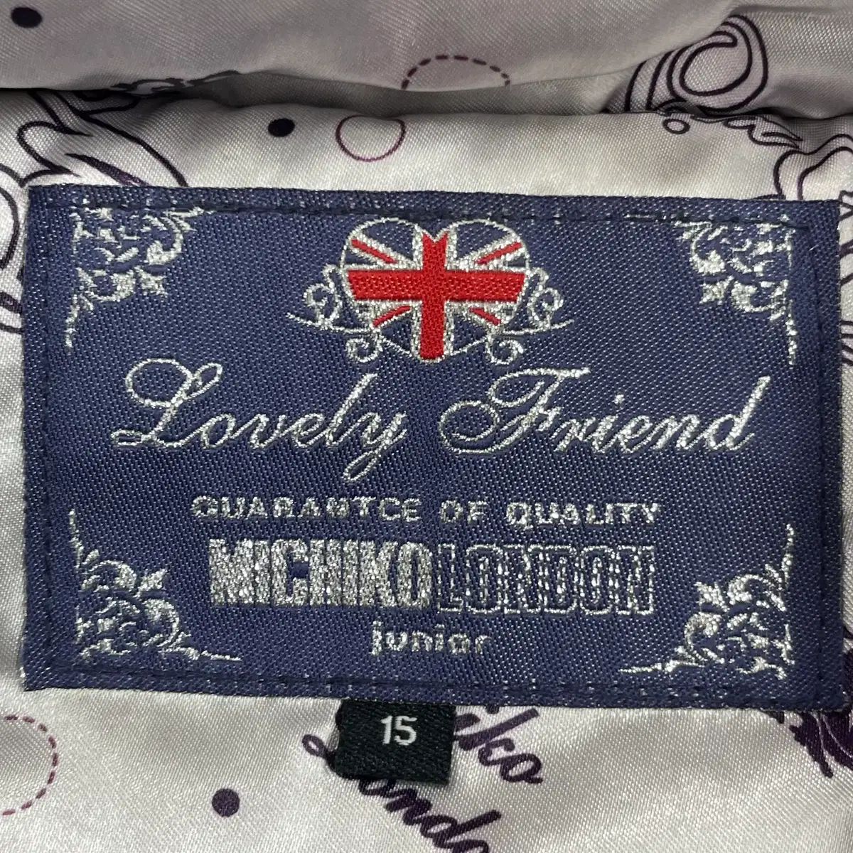 ジュニアアウター ミチコ ロンドン フード ダウン