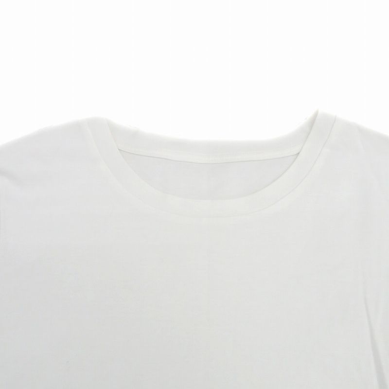 フォクシー FOXEY Tシャツ カットソー クルーネック 半袖 ロゴ刺繍 40