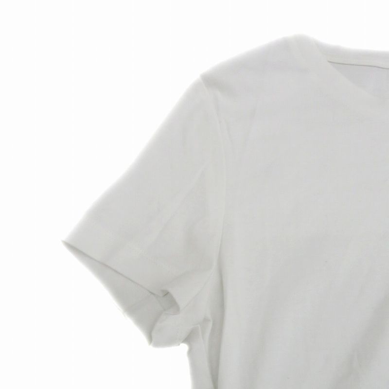 クリーニング済み　白　ホワイト　フォクシー　FOXEY カットソー　ニット　半袖 フォクシー FOXEY Tシャツ カットソー クルーネック 半袖 ロゴ刺繍 40