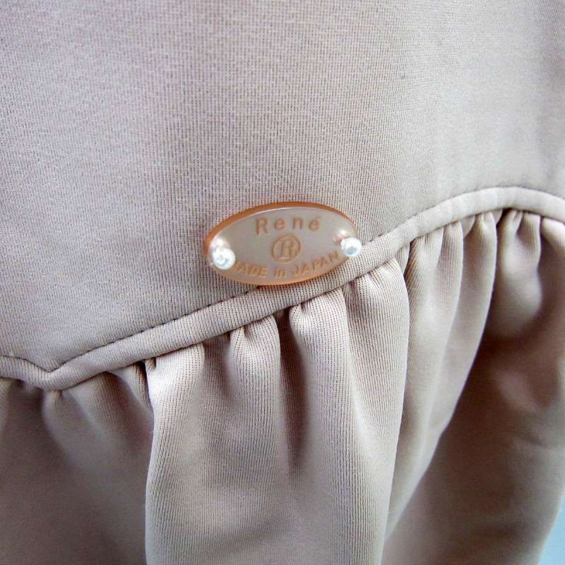 ルネ Rene パフスリーブ ニットワンピース ピンクベージュ 34 ルネ