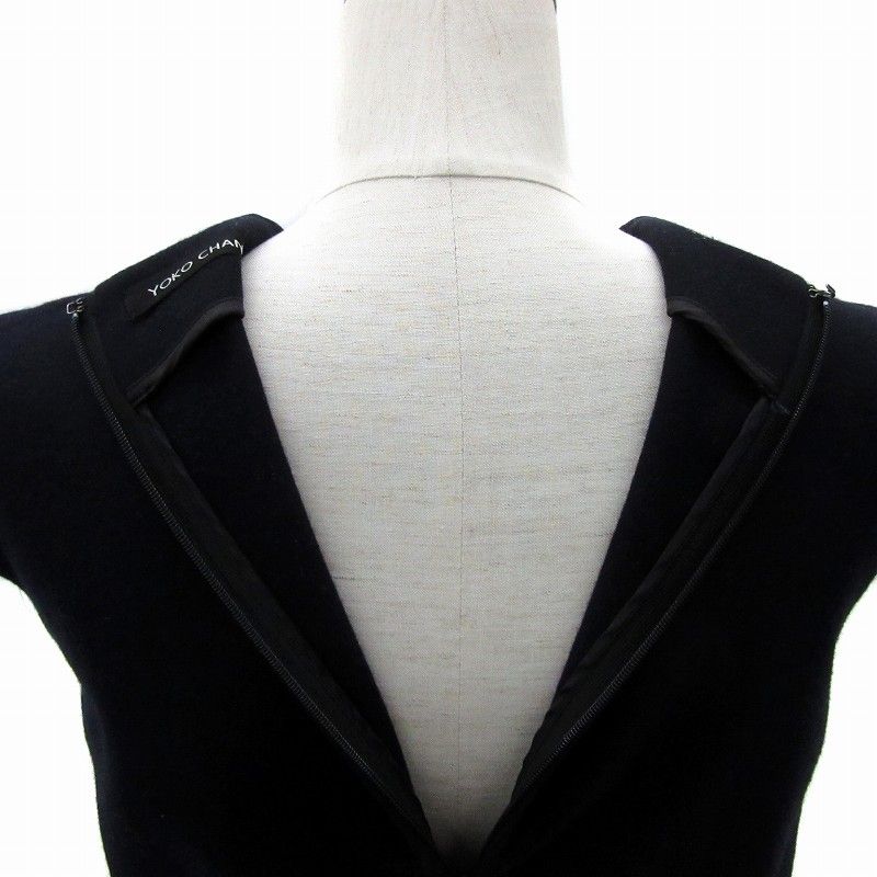 美品 YOKO CHAN クルーネック 膝丈 キャップスリーブ ワンピース ヨーコチャン YOKO CHAN クルーネックキャップスリーブワンピース ひざ