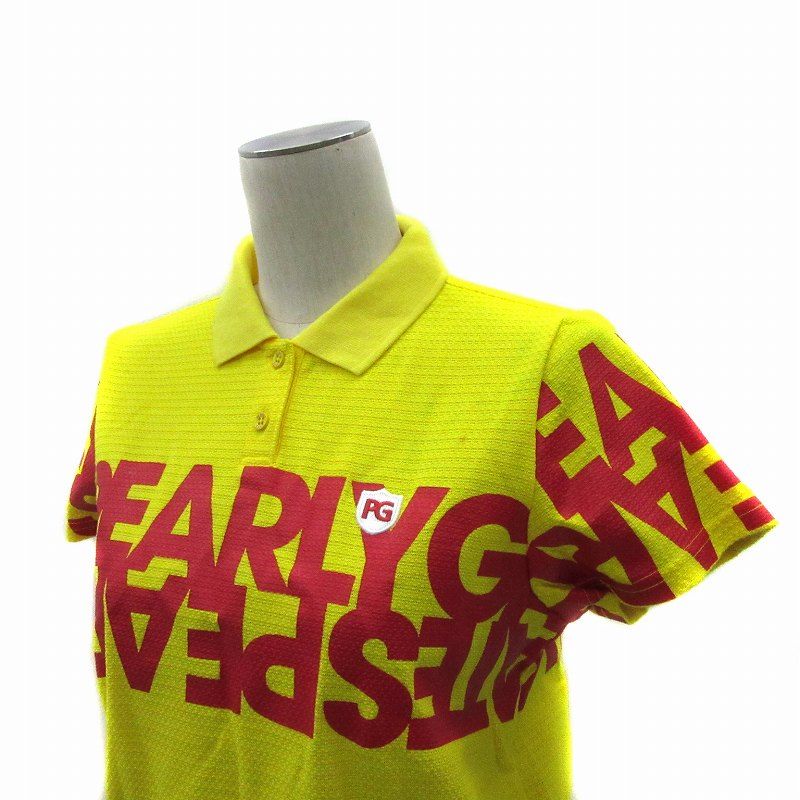 パーリーゲイツ　ポロシャツ　イエロー　ビタミンカラー パーリーゲイツ PEARLY GATES ゴルフウエア ポロシャツ 半袖 ロゴ