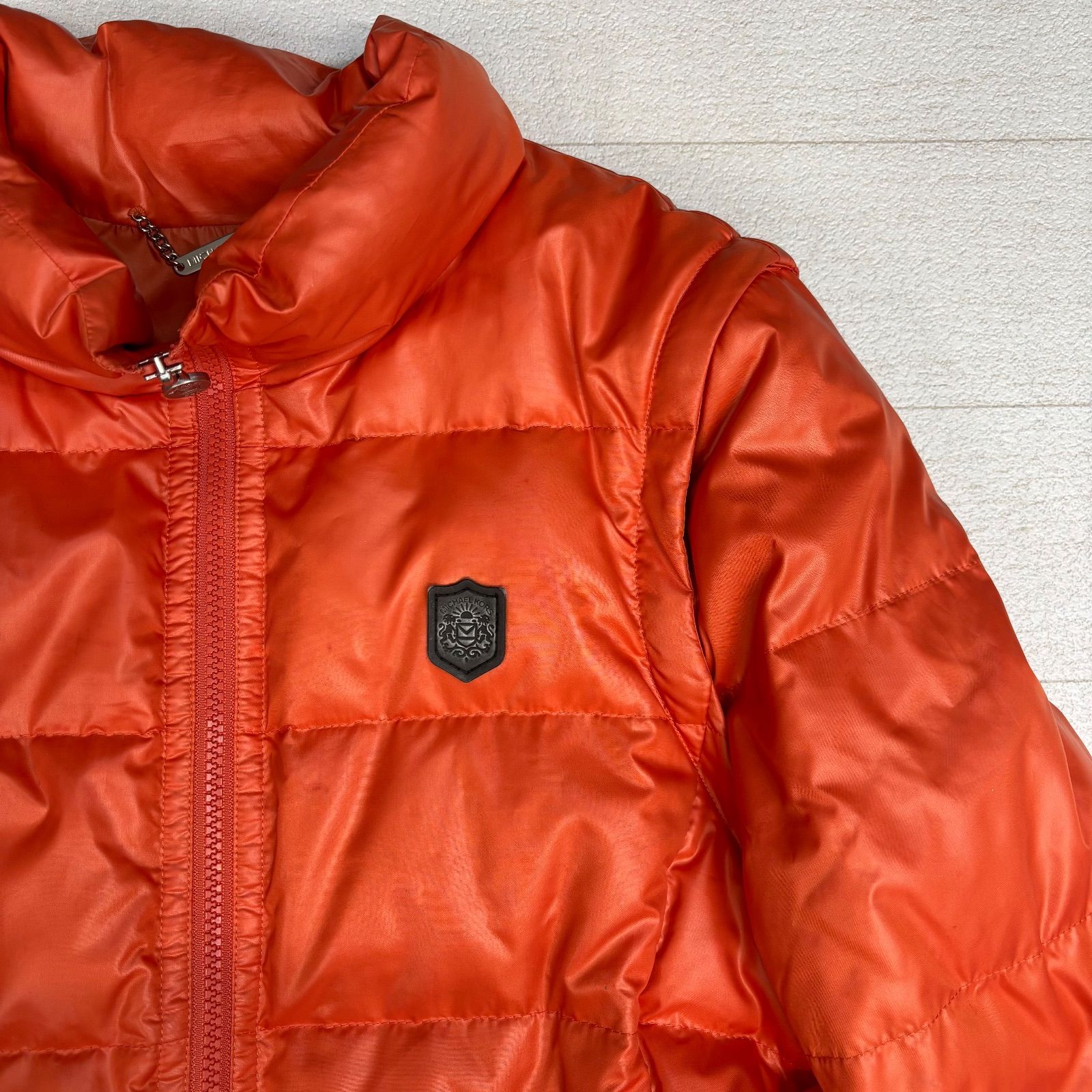 美品 MICHAEL KORS マイケルコース ダウン 2way オレンジ 4 Sサイズ 