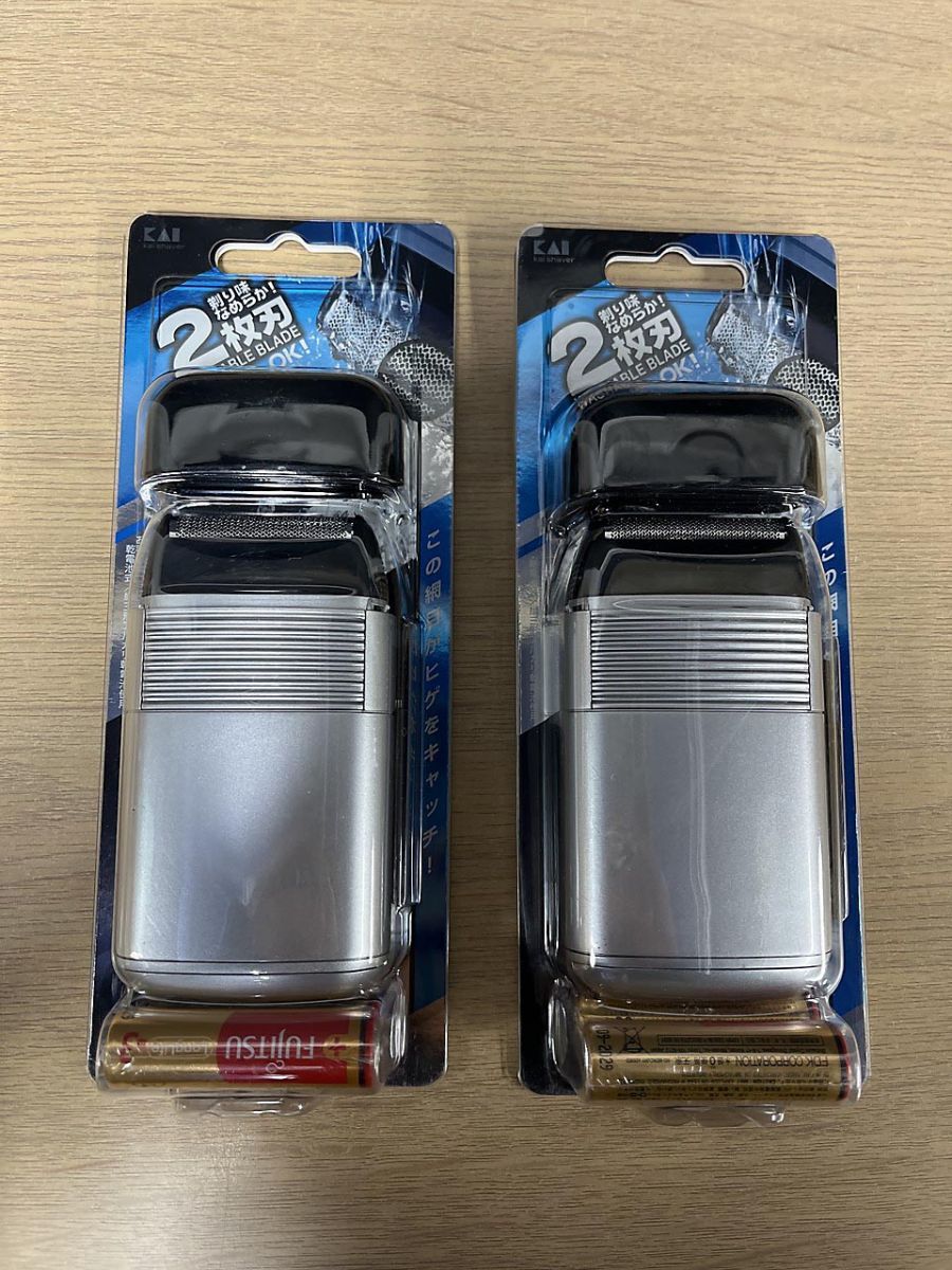 未使用品 KAI 貝印 ポケシェーバー 電気シェーバー 髭剃り 2枚刄