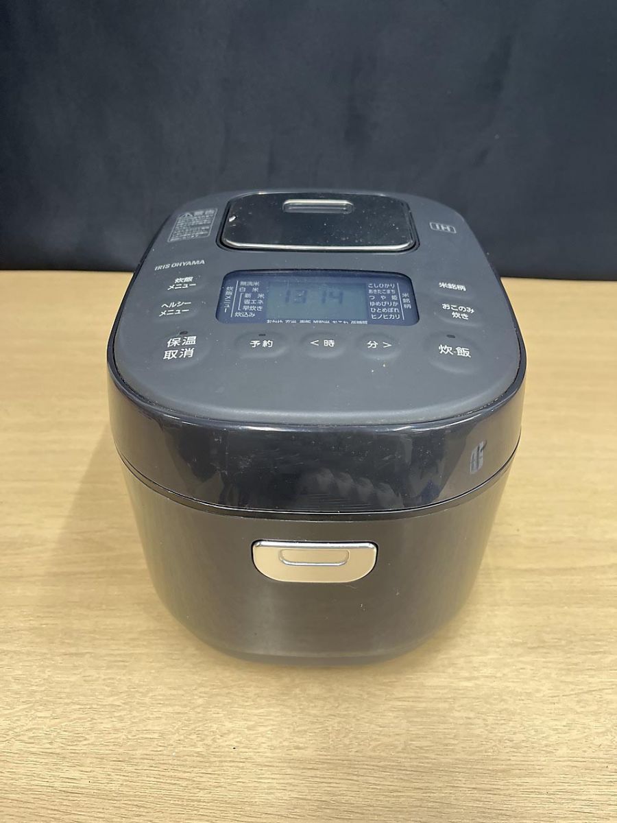 IRIS OHYAMA アイリスオーヤマ IHジャー 炊飯器 3合炊き ブラック 厚火釜 製 RC IKA 30 B