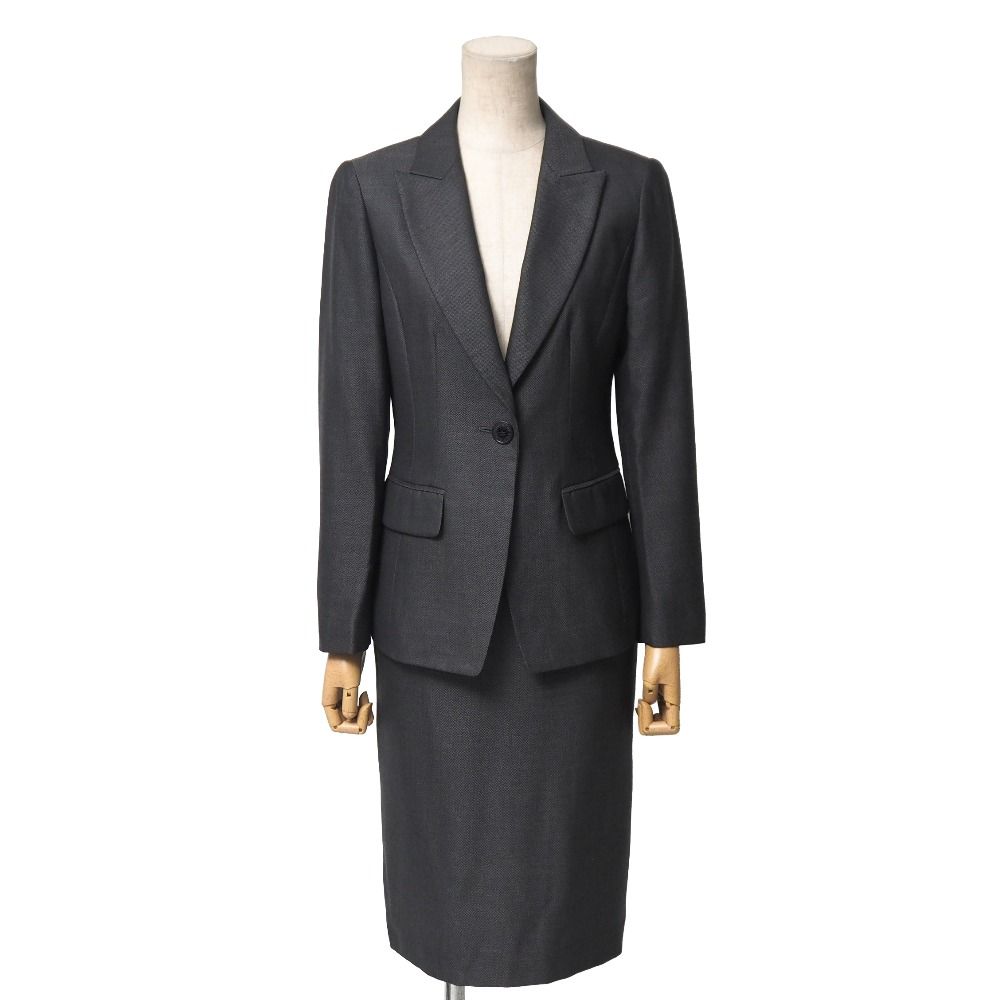 ジバンシィ スカートスーツ サイズ36 テーラード ブレザー シングル ジャケット ひざ丈 タイトスカート ブランド古着 |RA 6716