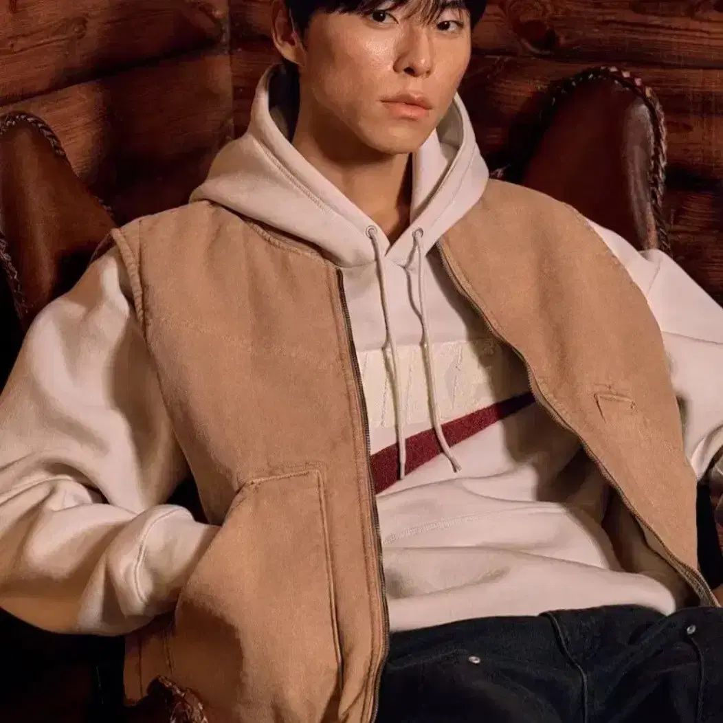 XL 105 NIKE ライフ ダウン ベスト ヘンプブラウン ウォッシュ