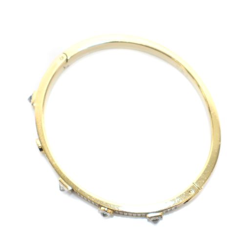 スワロフスキー SWAROVSKI ブレスレット バングル ストーン メタル