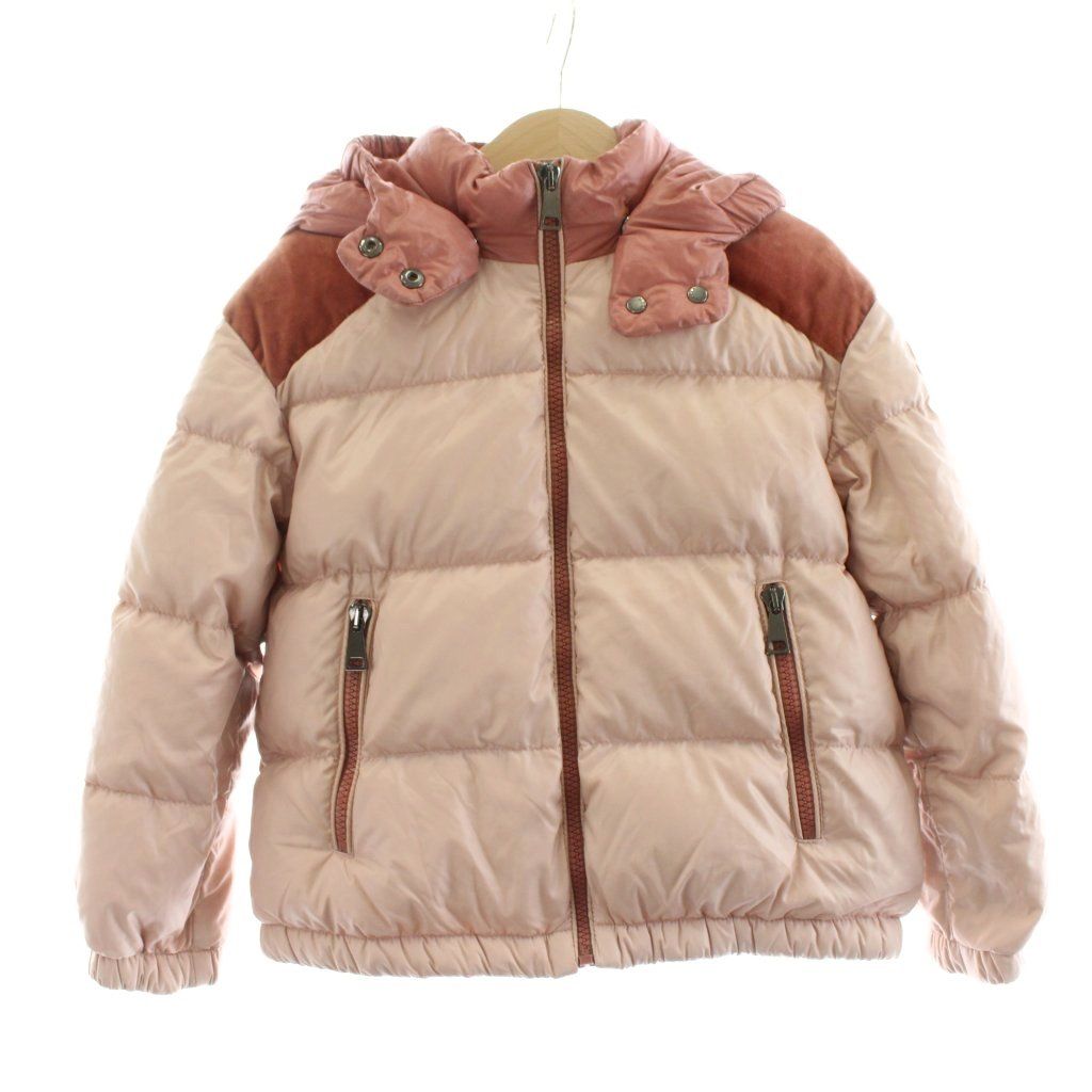 モンクレール MONCLER 6 anni ダウンジャケット フード ジップアップ ロゴ ナイロン 女の子 A ピンク KU
