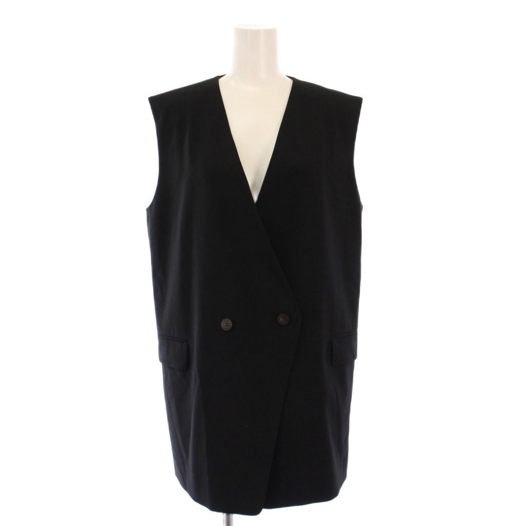 セオリーリュクス theory luxe 23 SS FLOREN ベスト ノー ダブル 総裏地 ワン 38 黒 ブラック BB