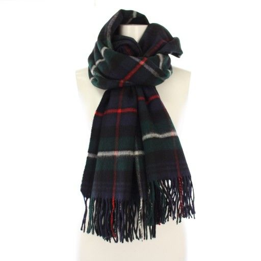 ジョンストンズオブエルガン Johnstons of Elgin ストール マフラー カシミヤ チェック柄 緑 紺 |TK