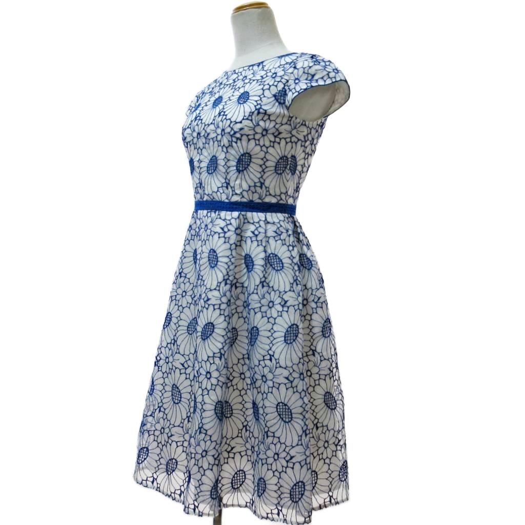 トッカ TOCCA 美品 カットワークレース オーガンジー 花柄 ワンピース