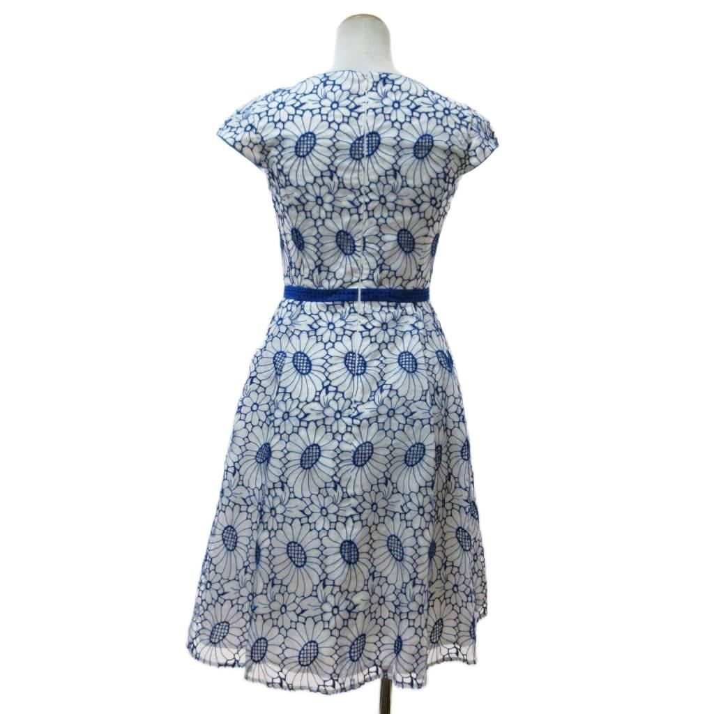 トッカ TOCCA 美品 カットワークレース オーガンジー 花柄 ワンピース