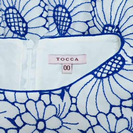 トッカ TOCCA 美品 カットワークレース オーガンジー 花柄 ワンピース