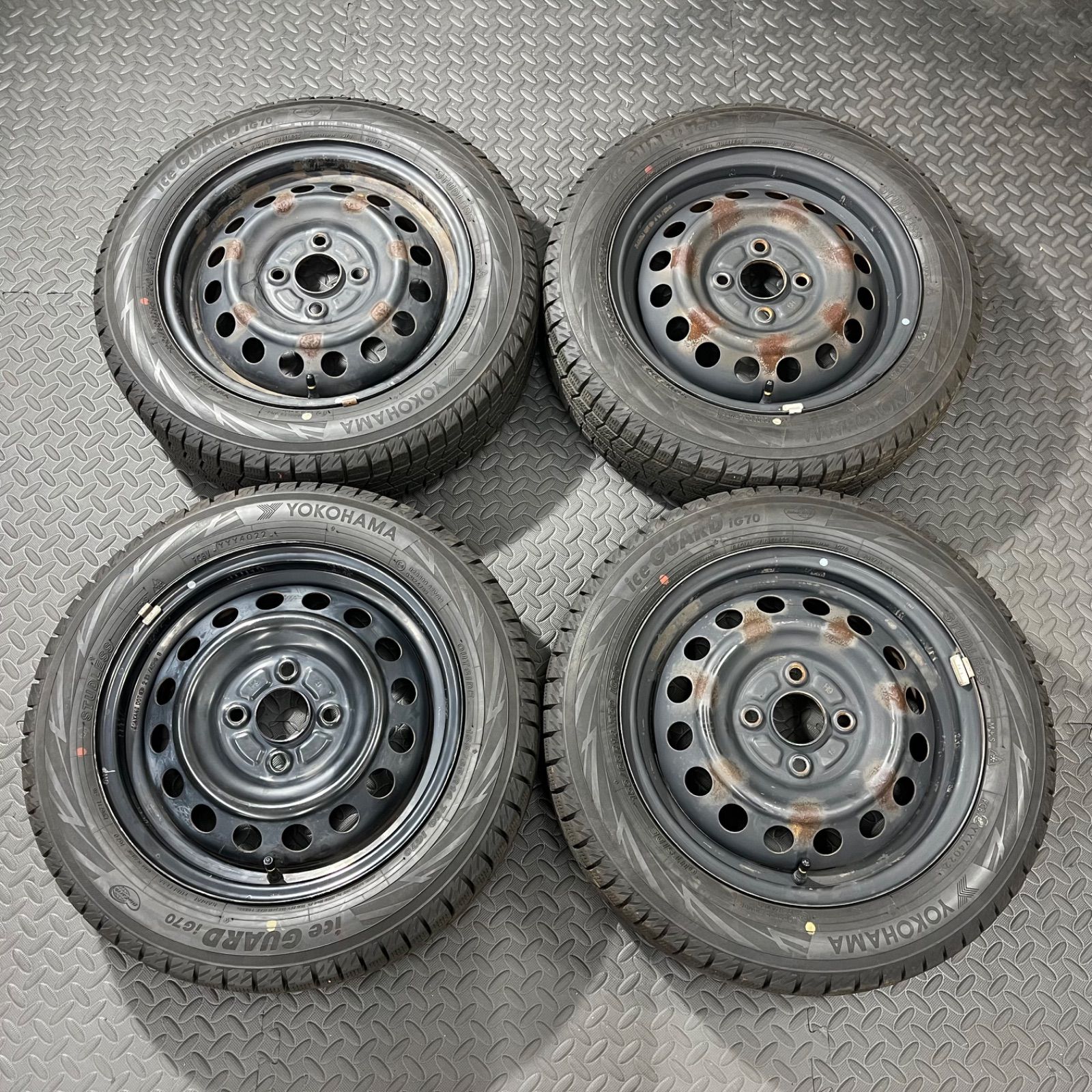 22年製 155 65 R 14 ヨコハマ アイスガード IG 70 日産 デイズ デイズルークス ekスペース スタッドレスタイヤ 冬タイヤ 1256 E