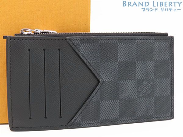 ルイヴィトン LOUIS VUITTON ダミエグラフィット コインカード ホルダー カードケース パスケース 名刺入れ コインケース コインパース 小銭入れ コンパクト財布 ブラック N 64038