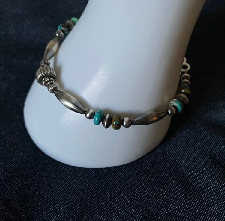 925ナバホパール 天然ターコイズのブレスレット19