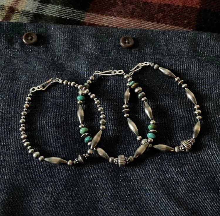 925ナバホパール 天然ターコイズのブレスレット19