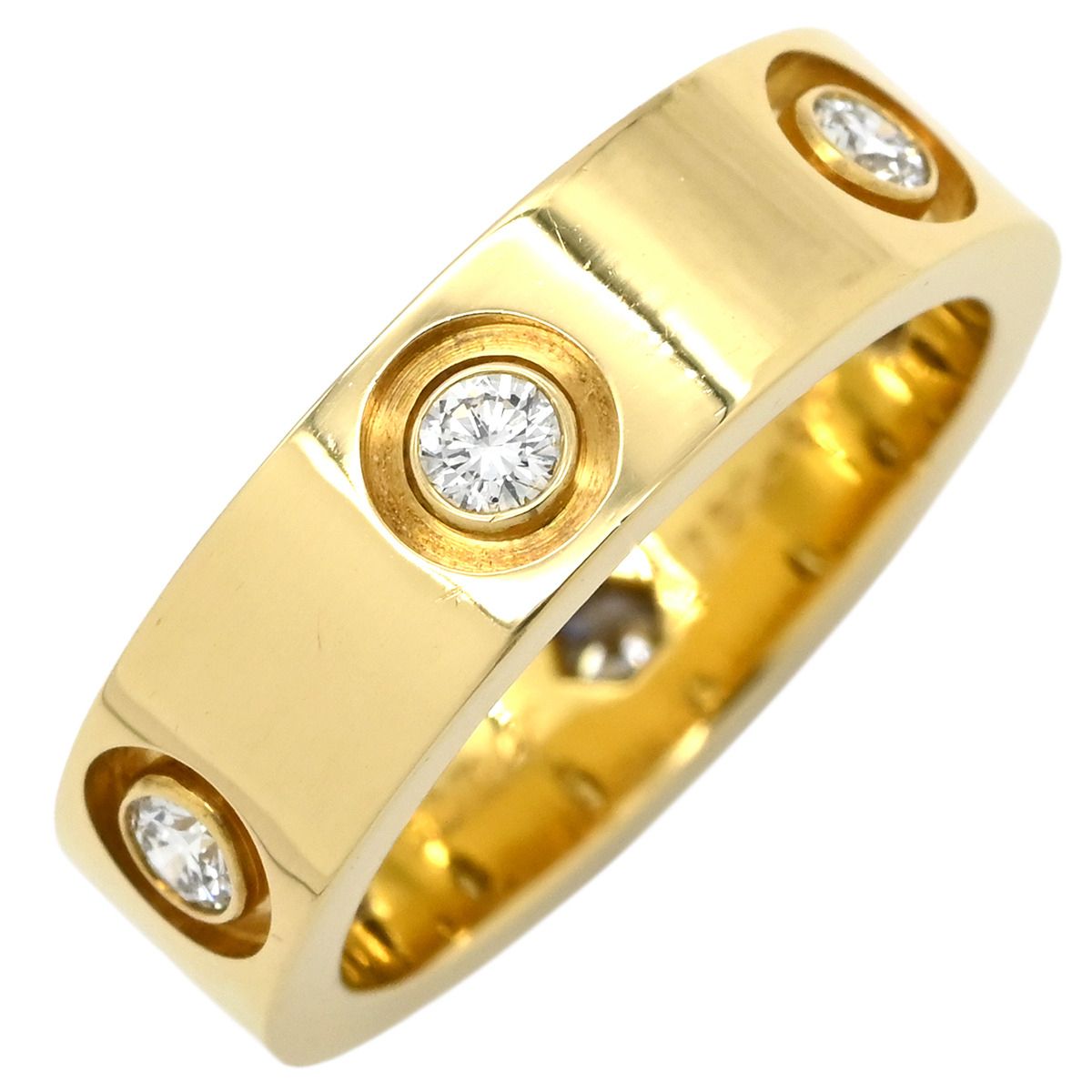 カルティエ Cartier リング 指輪 ラブリング フルダイヤ イエロー