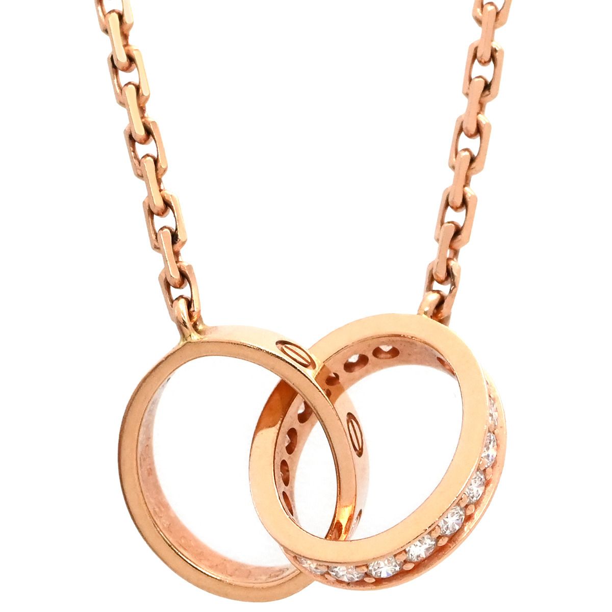 カルティエ Cartier ネックレス Love ネックレス セミパヴェ ダイヤ 