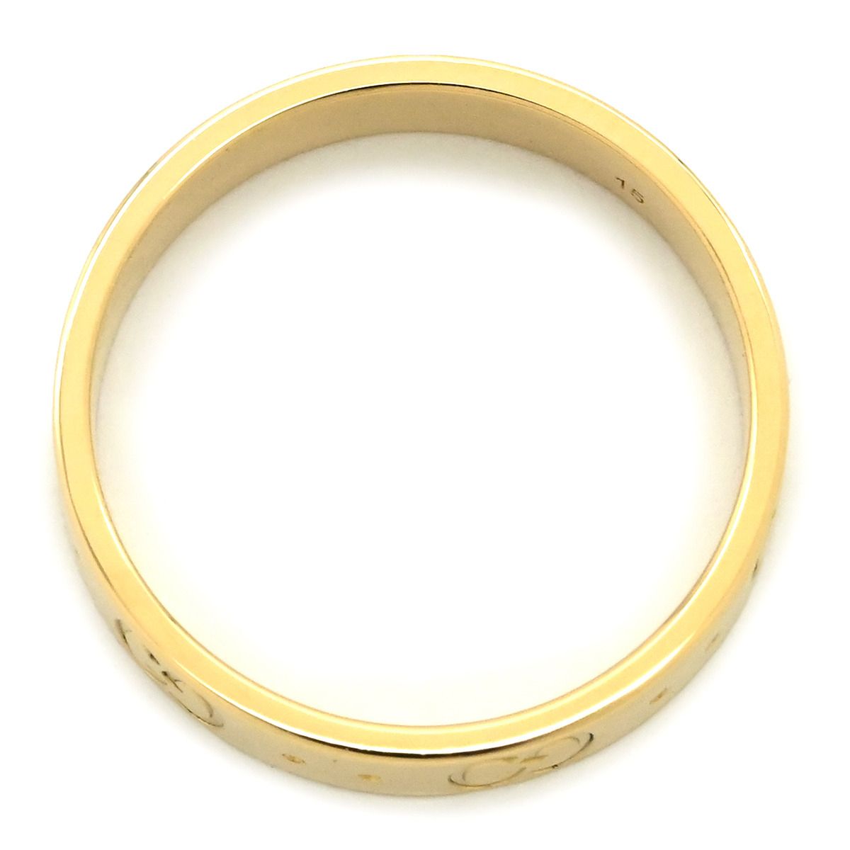 グッチ GUCCI リング 指輪 アイコン イエローゴールド #15 Au750 750