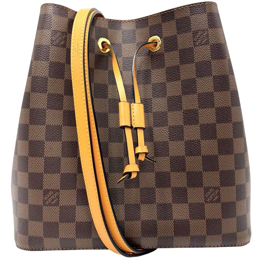 最終お値下げ　ダミエ柄ブラウンレザー ハンドバッグ ルイヴィトン ショルダーバッグ レディース ネオノエ 肩掛け 斜め掛け