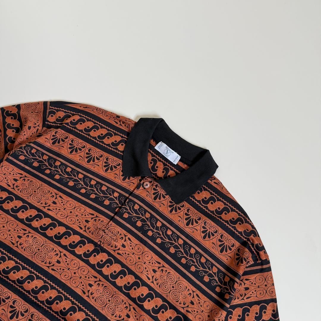 VALENTINO】1990s All-Pattern Polo Shirt