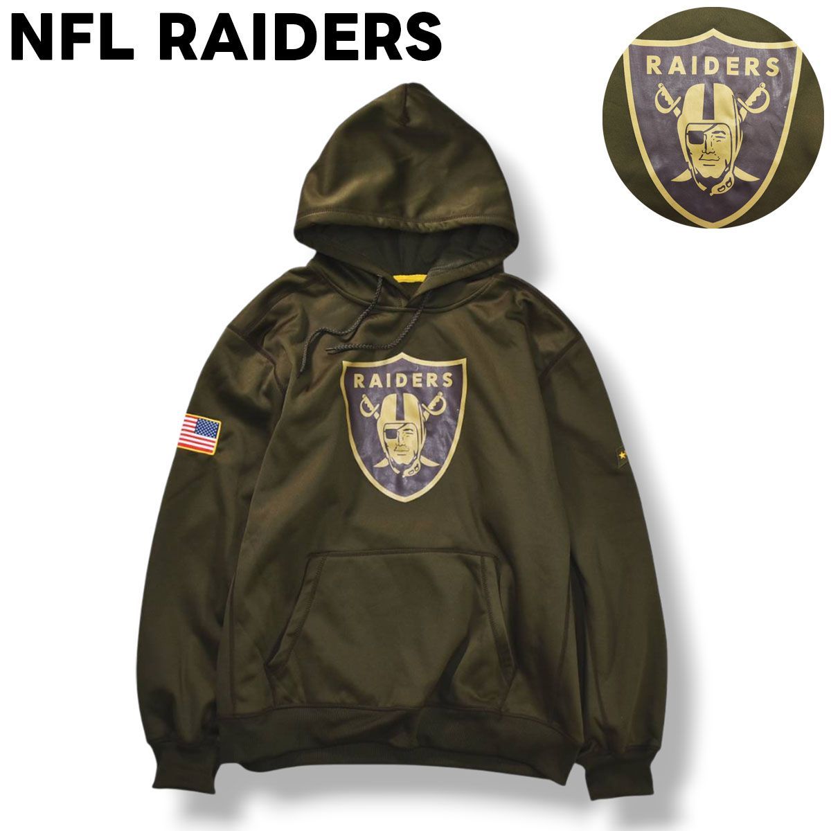 人気】 NFL レイダース RAIDERS プリント 刺繍 パーカー ジャージ