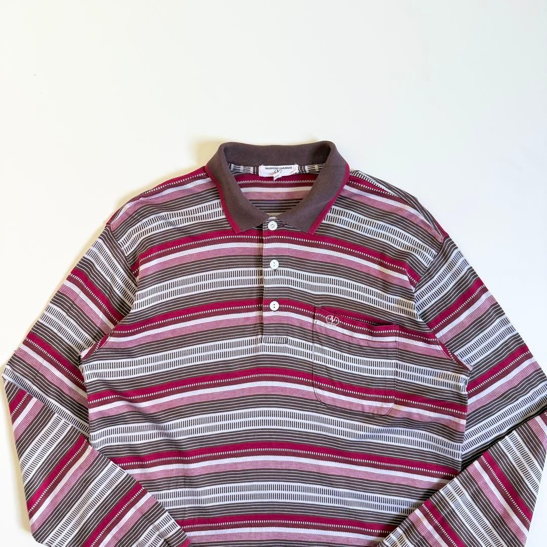 1990 s Striped L Polo Shirt