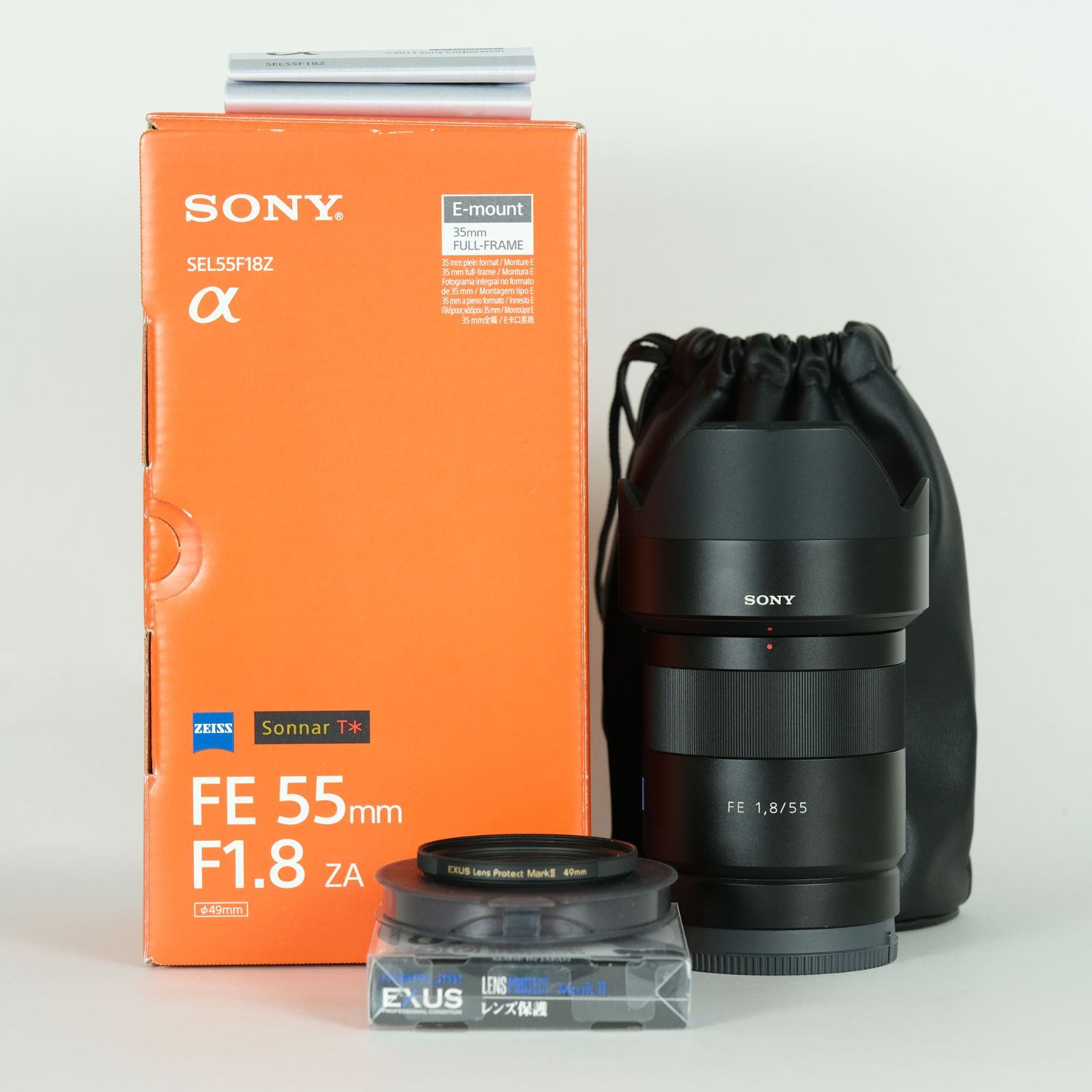 良品 | 高級フィルター付] SONY Sonnar T* FE 55mm F1.8 ZA