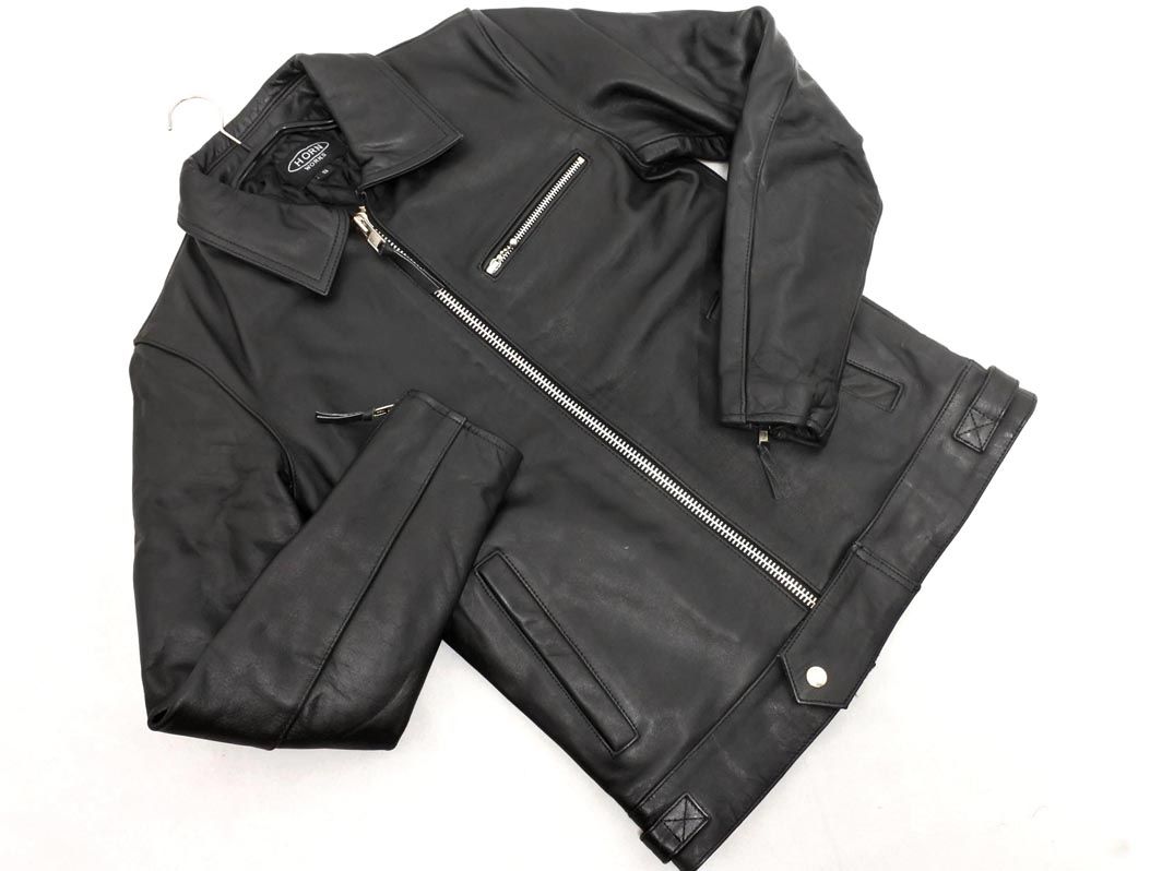 HORN WORKS バッファロー レザー ライダースジャケット ベージュ