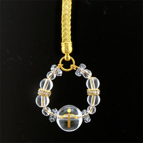 ンス感覚水晶ストラップ 水晶認定書付き