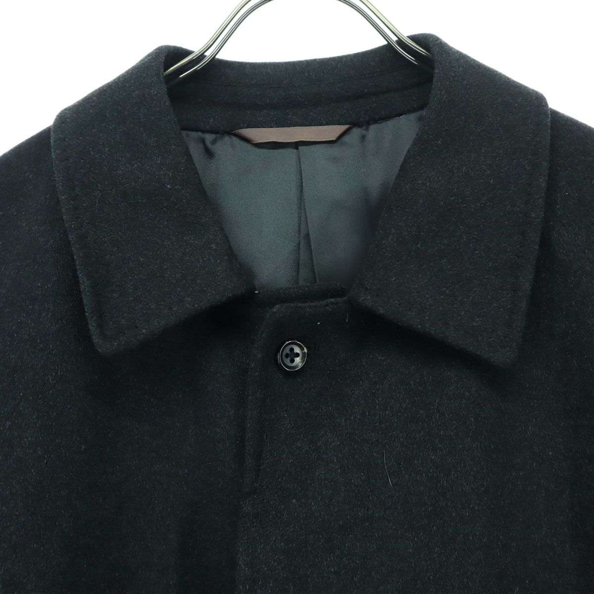 古着 Pure Cashmere ピュアカシミヤ 長袖 カシミヤ ステンカラーコート A6 グレー系 メンズ Pure Cashmere ピュアカシミヤ 長袖 カシミヤ ステンカラーコート A6