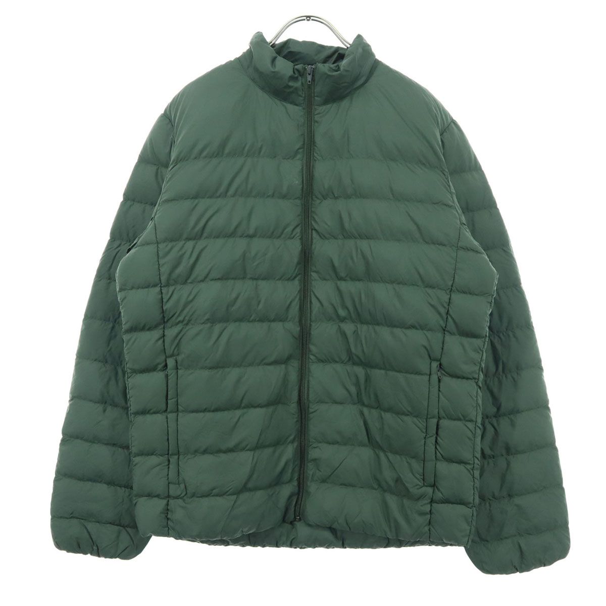MUJI 無印良品 長袖 ライトダウンジャケット L グリーン メンズ 古着