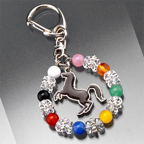 競馬ファン必須 勝ち馬キーホルダー 上手く行くカード付き