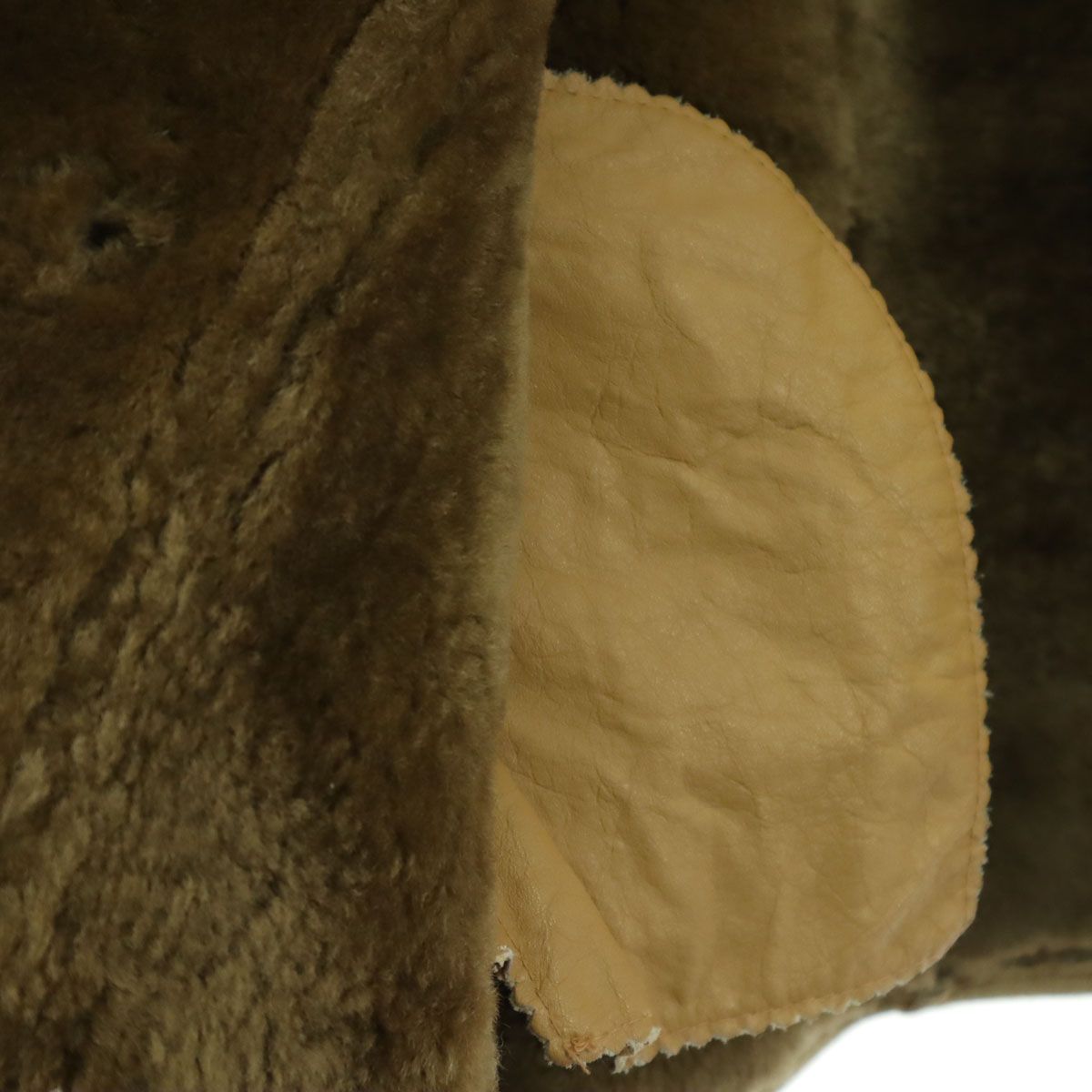 G.L.BOWRON - CO.LTD ニュージーランド製 長袖 ムートンジャケット XL ブラウン レディース 古着 大人カジュアル ムートンコート 