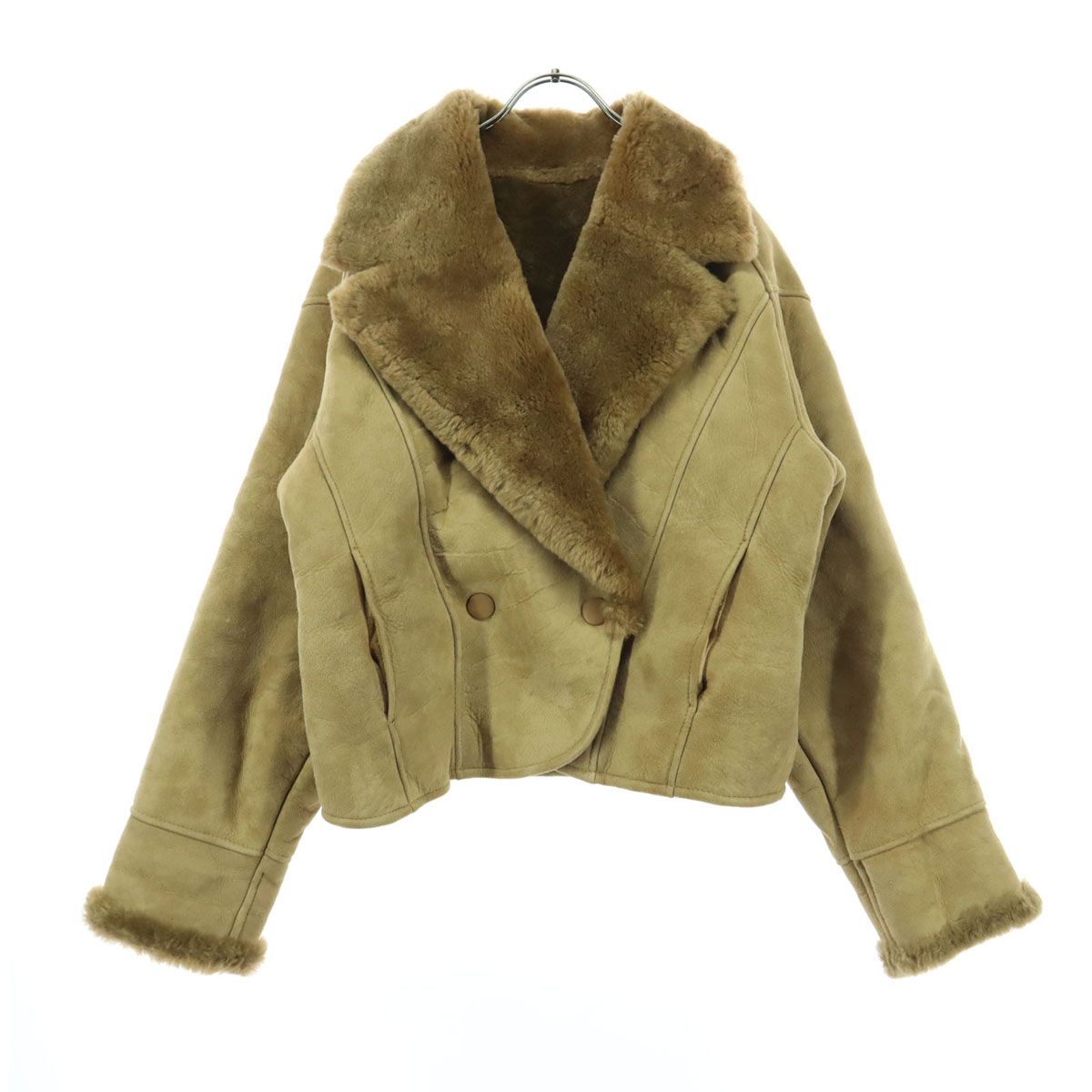 G.L.BOWRON - CO.LTD ニュージーランド製 長袖 ムートンジャケット XL ブラウン レディース 古着