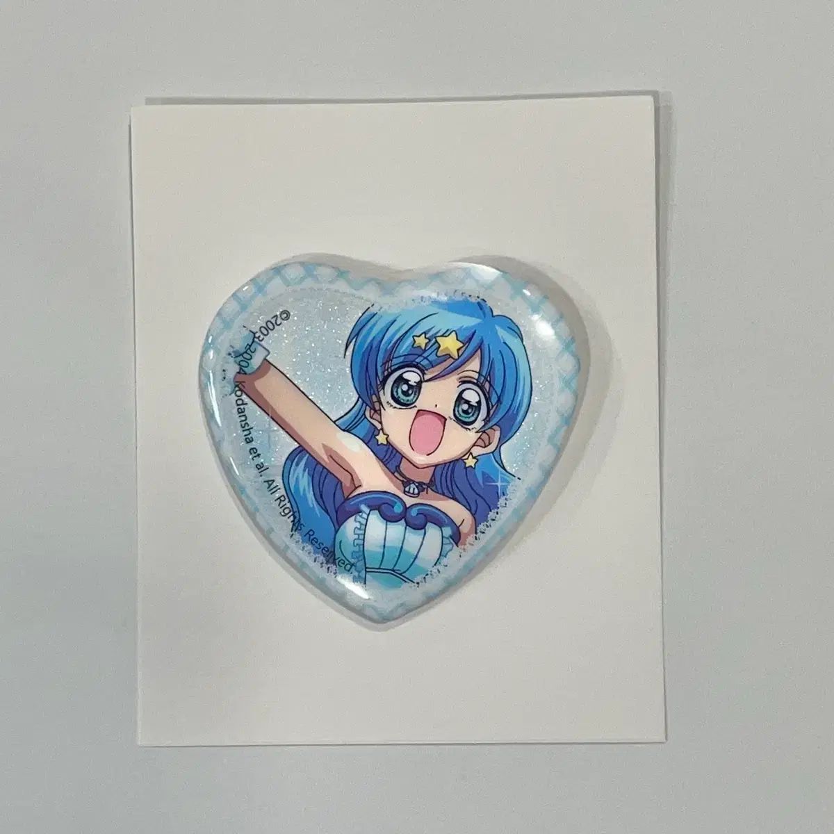 ぴちぴちピッチ グリッター ハート 缶バッジ (ピンバッジ) 音波 グッズ