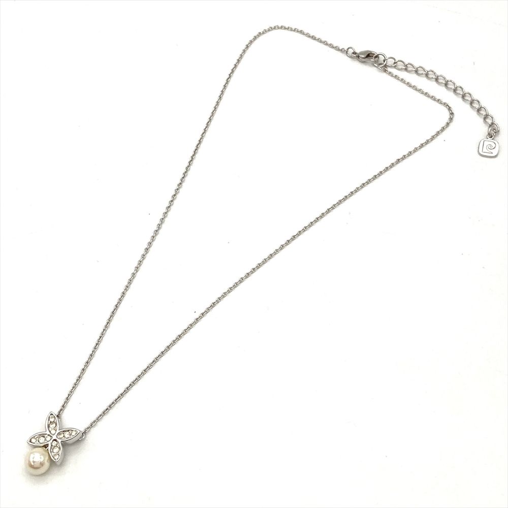 ピエールカルダン Pierre Cardin フェイクパール フラワー ネックレス